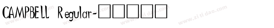 CAMPBELL Regular字体转换